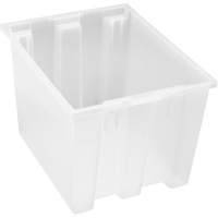 Heavy-Duty Stack & Nest Tote, 13" x 15.5" x 19.5", Clear GTA Hardware Inc