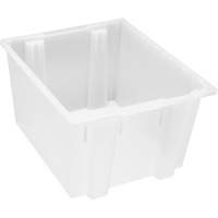 Heavy-Duty Stack & Nest Tote, 13" x 19.5" x 23.5", Clear GTA Hardware Inc