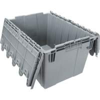 Flip Top Plastic Distribution Container, 21.65" x 15.5" x 12.5", Grey GTA Hardware Inc