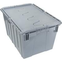 Flip Top Plastic Distribution Container, 21.65" x 15.5" x 12.5", Grey GTA Hardware Inc