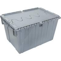 Flip Top Plastic Distribution Container, 21.65" x 15.5" x 12.5", Grey GTA Hardware Inc