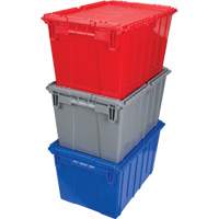 Flip Top Plastic Distribution Container, 21.65" x 15.5" x 12.5", Grey GTA Hardware Inc
