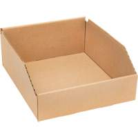 Boîtes profondes en carton ondul&eacute;, 9-3/4" la x 11-1/4" p x 4-1/2" h, Beige GTA Hardware Inc