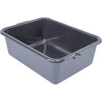 Bac d'entreposage tout usage &agrave; fond plat, 7" ha x 15" p x 21" lo, Plastique, Gris GTA Hardware Inc