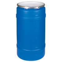 Polyethylene Drums, 30 US gal. (25 imp. Gal.), Open Top, Blue GTA Hardware Inc
