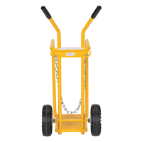 Gas Cylinder Cart, Mold-on Rubber Wheels, 9-13/16" W x 16" L Base, 150 lbs. GTA Hardware Inc