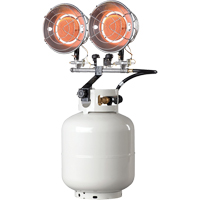 Double Tank-Top Heater, Radiant Heat, Propane, 30000 BTU/H GTA Hardware Inc