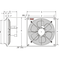 Ventilateurs muraux d'usage g&eacute;n&eacute;ral, Commercial, 2 vitesses, Diam&egrave;tre de 10" GTA Hardware Inc