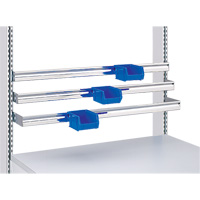 Postes de travail modulaires ergonomiques - Rails pour bacs &agrave; pi&egrave;ces de service l&eacute;ger GTA Hardware Inc