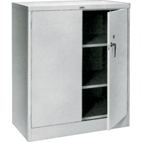 Counter High Cabinets, Steel, 2 Shelves, 42" H x 36" W x 21" D, Grey GTA Hardware Inc