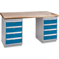 &eacute;tabli pr&eacute;conçu, Deux tiroirs, Cap 2500 lb, 72" la x 36" p, 34" h GTA Hardware Inc