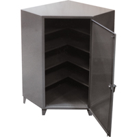 Armoires de coin, Acier, 4 Tablettes, 72" h x 48" la x 24" P, Gris GTA Hardware Inc