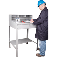 Pupitre d'atelier ouvert, 34-1/2" la x 30" p x 53" h, Gris GTA Hardware Inc