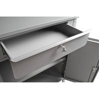 Pupitre d'atelier de style armoire, 34-1/2" la x 30" p x 53" h, Gris GTA Hardware Inc