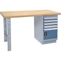 &eacute;tabli robuste, Porte a/combinaison de tiroirs, Cap 1500 lb, 60" la x 36" p, 34" h GTA Hardware Inc