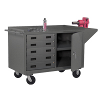 Mobile Workbench Cabinet, Steel Surface GTA Hardware Inc