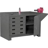 Post de travail fixe, Acier Surface, 60-1/8" la x 24-1/4" p x 36-1/4" h GTA Hardware Inc
