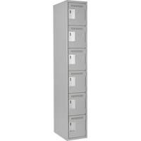 Petits casiers Clean Line, 6 niveaux, 12" x 18" x 72", Acier, Gris, Rivet (assembl&eacute;) GTA Hardware Inc