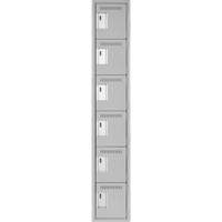 Petits casiers Clean Line, 6 niveaux, 12" x 18" x 72", Acier, Gris, Rivet (assembl&eacute;) GTA Hardware Inc