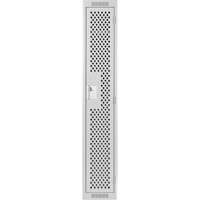 Casiers Clean Line, 12" x 15" x 72", Acier, Gris, Rivet (assembl&eacute;), Perfor&eacute; GTA Hardware Inc