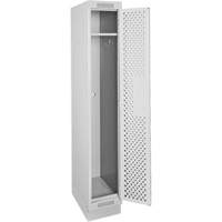 Casiers Clean Line, 12" x 18" x 76", Acier, Gris, Rivet (assembl&eacute;), Perfor&eacute; GTA Hardware Inc