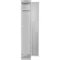 Casiers Clean Line, 12" x 18" x 76", Acier, Gris, Rivet (assembl&eacute;), Perfor&eacute; GTA Hardware Inc