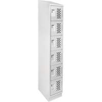 Petit casier perfor&eacute; Clean-Line, 6 niveaux, 15" x 72" x 12", Acier GTA Hardware Inc