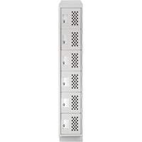Petit casier perfor&eacute; Clean-Line, 6 niveaux, 15" x 72" x 12", Acier GTA Hardware Inc