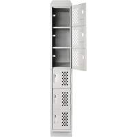 Petit casier perfor&eacute; Clean-Line, 6 niveaux, 15" x 72" x 12", Acier GTA Hardware Inc