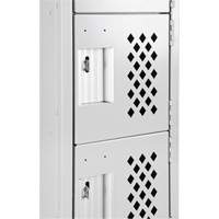 Casiers &eacute;conomiques perfor&eacute;s et assembl&eacute;s Clean Line, 6 niveaux, Bloc de 4, 18" x 72" x 12", Acier GTA Hardware Inc