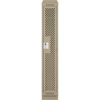 Casiers Clean Line, 12" x 15" x 82", Acier, Beige, Rivet (assembl&eacute;), Perfor&eacute; GTA Hardware Inc