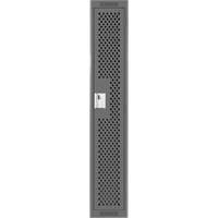 Clean Line Lockers, 12" x 15" x 72", Steel, Charcoal, Rivet (Assembled), Perforated GTA Hardware Inc