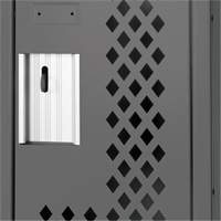 Casiers Clean Line, 2 niveaux, 12" x 12" x 72", Acier, Charbon, Rivet (assembl&eacute;), Perfor&eacute; GTA Hardware Inc