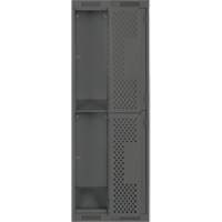 Casiers Clean Line, 2 niveaux, Bloc de 2, 24" x 12" x 72", Acier, Charbon, Rivet (assembl&eacute;), Perfor&eacute; GTA Hardware Inc