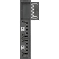 Casiers Clean Line, 3 niveaux, 12" x 12" x 72", Acier, Charbon, Rivet (assembl&eacute;), Perfor&eacute; GTA Hardware Inc