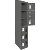Petit casier perfor&eacute; Clean-Line, 6 niveaux, 12" x 72" x 12", Acier GTA Hardware Inc