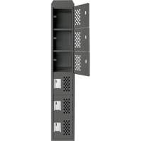 Petit casier perfor&eacute; Clean-Line, 6 niveaux, 12" x 72" x 12", Acier GTA Hardware Inc