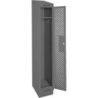 Casiers Clean Line, 12" x 15" x 82", Acier, Charbon, Rivet (assembl&eacute;), Perfor&eacute; GTA Hardware Inc