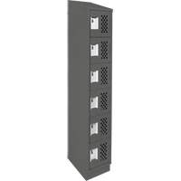 Petit casier perfor&eacute; Clean-Line, 6 niveaux, 15" x 72" x 12", Acier GTA Hardware Inc