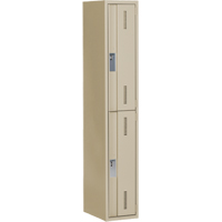 Concorde Heavy-Duty Lockers, 2 -tier, 12" x 18" x 72", Steel, Beige, Welded (Assembled) GTA Hardware Inc