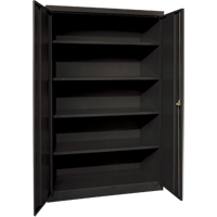 Armoires de rangement Hi-Boy profondes, Acier, 4 Tablettes, 72" h x 36" la x 24" P, Noir GTA Hardware Inc