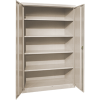 Armoires de rangement Hi-Boy profondes, Acier, 4 Tablettes, 72" h x 36" la x 24" P, Beige GTA Hardware Inc