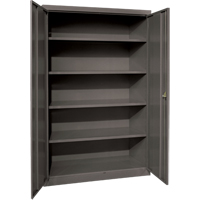 Armoires de rangement Hi-Boy profondes, Acier, 4 Tablettes, 72" h x 36" la x 24" P, Charbon GTA Hardware Inc