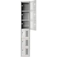 Clean Line Lockerettes, 6 -tier, 18" x 72" x 12", Steel GTA Hardware Inc