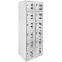 Clean Line Lockerettes, 6 -tier, Bank of 2, 18" x 72" x 12", Steel GTA Hardware Inc