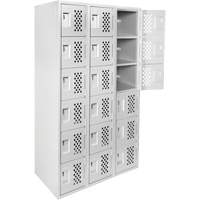 Clean Line Lockerettes, 6 -tier, Bank of 3, 18" x 72" x 12", Steel GTA Hardware Inc