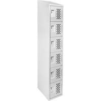 Petit casier perfor&eacute; Clean-Line, 6 niveaux, 12" x 72" x 12", Acier GTA Hardware Inc