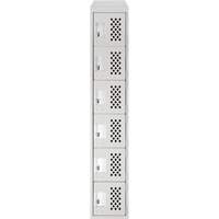 Petit casier perfor&eacute; Clean-Line, 6 niveaux, 12" x 72" x 12", Acier GTA Hardware Inc