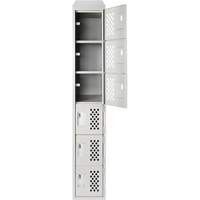Petit casier perfor&eacute; Clean-Line, 6 niveaux, 12" x 72" x 12", Acier GTA Hardware Inc