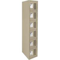 Petits casiers &eacute;conomiques assembl&eacute;s et perfor&eacute;s Clean Line, 6 niveaux, 18" x 72" x 12", Acier GTA Hardware Inc